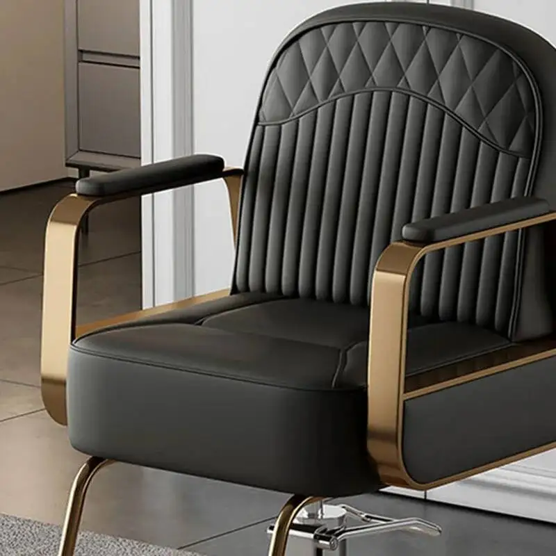 

Chair Lifting Pedicure Stainless Steel Spa Barber Salon Chair Luxury Hairstylist Silla De Barberia Salon Furniture AA