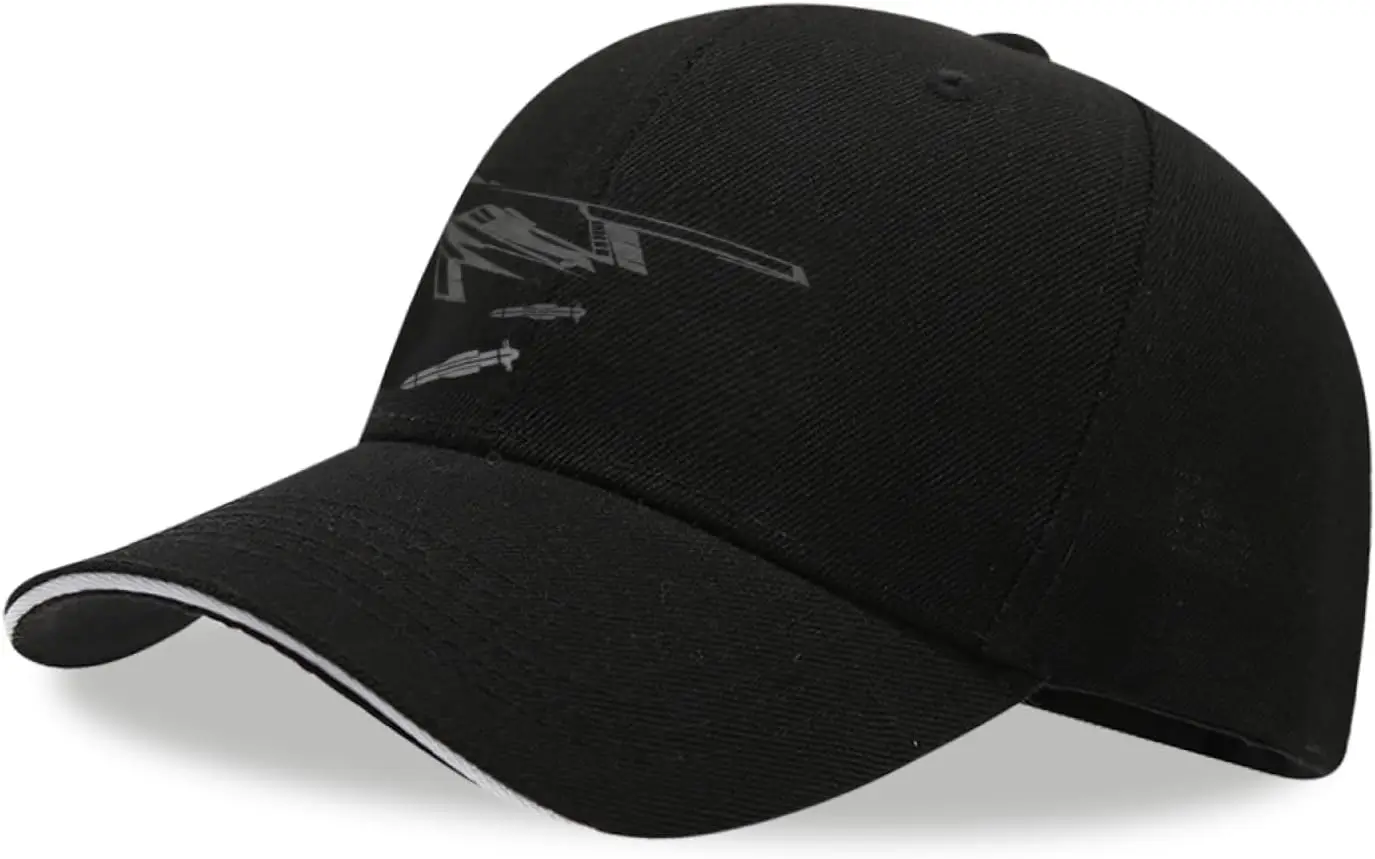 Czapka z daszkiem B2 Bomber Stealth Aircraft Schematic Flaga Amerykańska B2 dla Mężczyzn Kobiet Śmieszne Prezenty Czapka typu Trucker