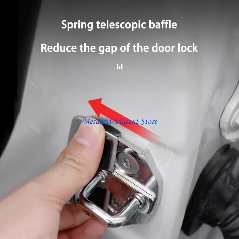 A70F Common Car Door Lock Stopper Cover Anti Noise Sturdy Build Rapid Installation