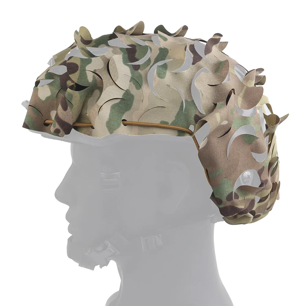 Tacticl 3D Laser Cut Helmet Cover Leaf Shape  camo High Quality Wear-resistant Paratrooper Hunting Airsoft Fast Helmet Cloth