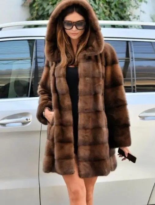 High Quality Women's Fashion Fur Coat Hooded Hood Women Coat New Winter Thick Warm casual Women Faux Fur Coat