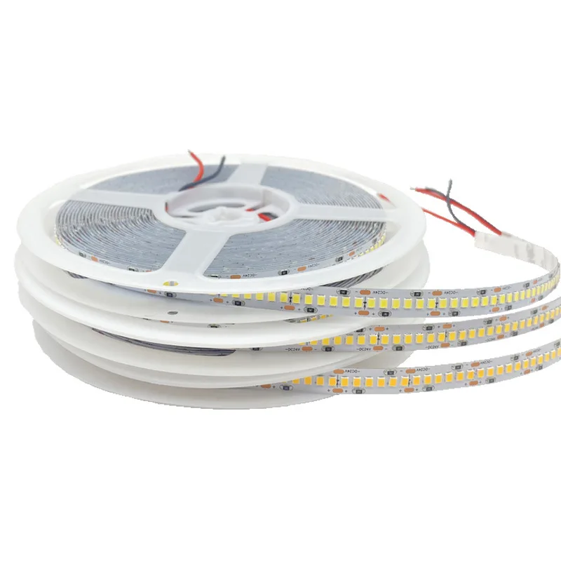 

12 В 24 В 2835 Светодиодная лента 3000 К Оранжевый 4000 К 6000 К CCT ip30 Неводонепроницаемая светодиодная гибкая световая лента 240 светодиодов/м 5 м/рулон