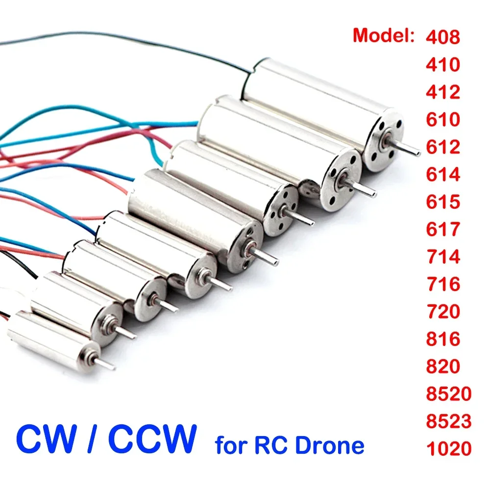 1PCS DC 3.7V 4.2V 408 412 610 612 614 615 617 720 816 820 8520 8523 1020 Mini Coreless Motor High Speed Engine  RC Drone