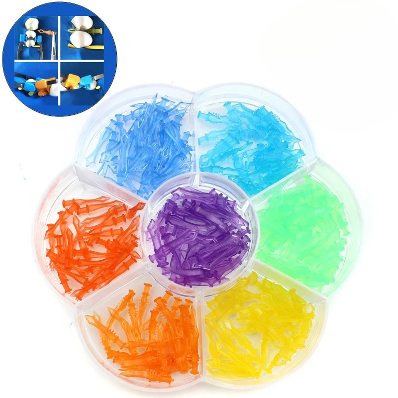 

210 шт., одноразовые стоматологические алмазные клинья, 7 размеров, пластиковые стоматологические межзубные композитные материалы для восстановления зазоров между зубами, клин