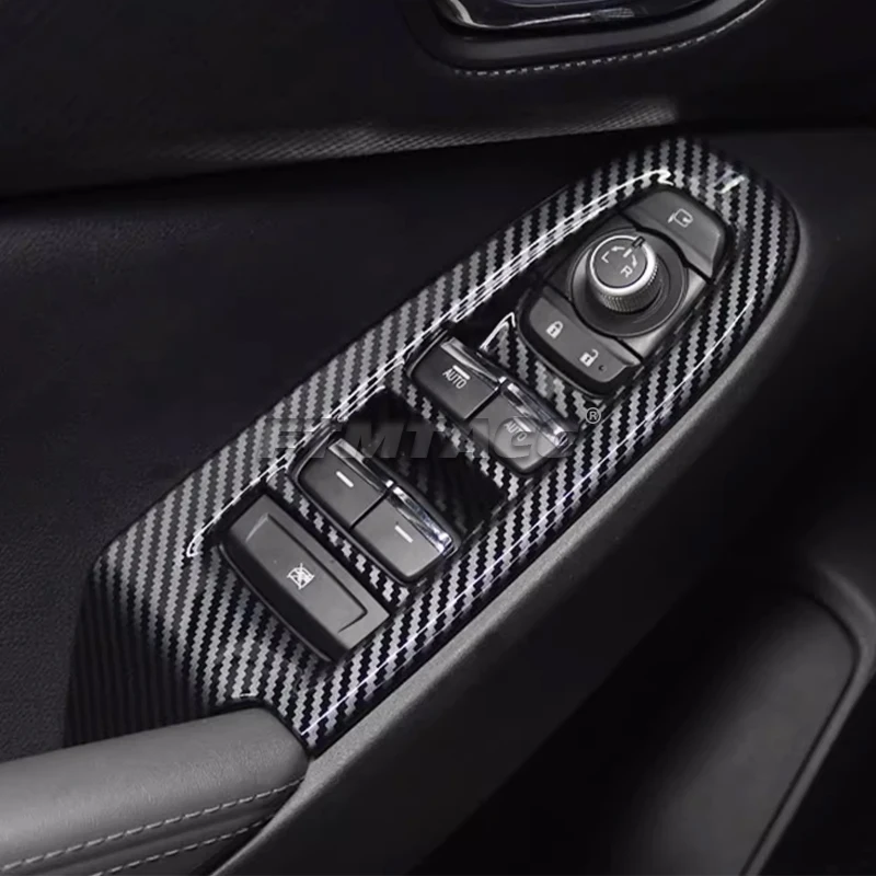 ABS Carbon Fiber ABS window rise Control Water Cup Gear Shift Panel air conditions outlet cover For Subaru Crosstrek 2024 2025