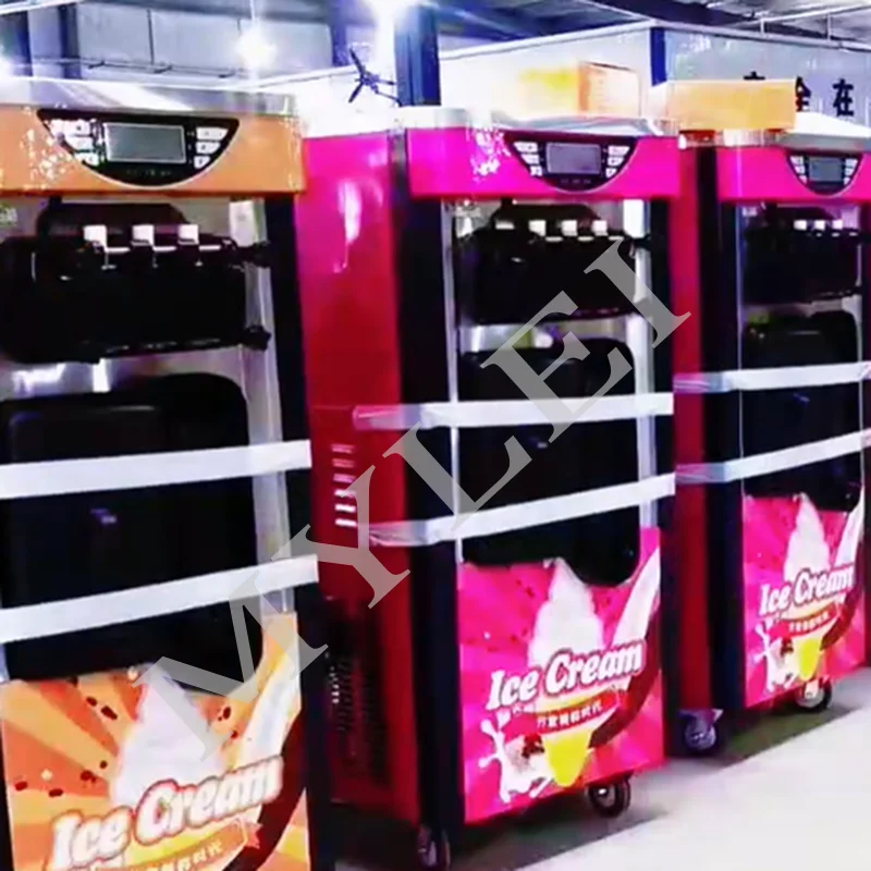 Mini Commercial Soft Ice Cream Machine Maker for Home Use and Restaurant Packaged for Food Shops