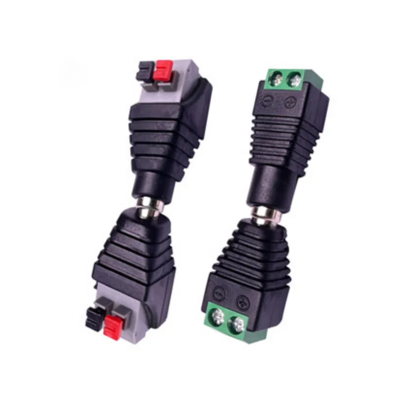 5/30pcs DC Power Jack Adapter Plug Connector DC Male and DC Female connector 2.1*5.5mm for 5050 3528 3014 LED Strip Light CCTV