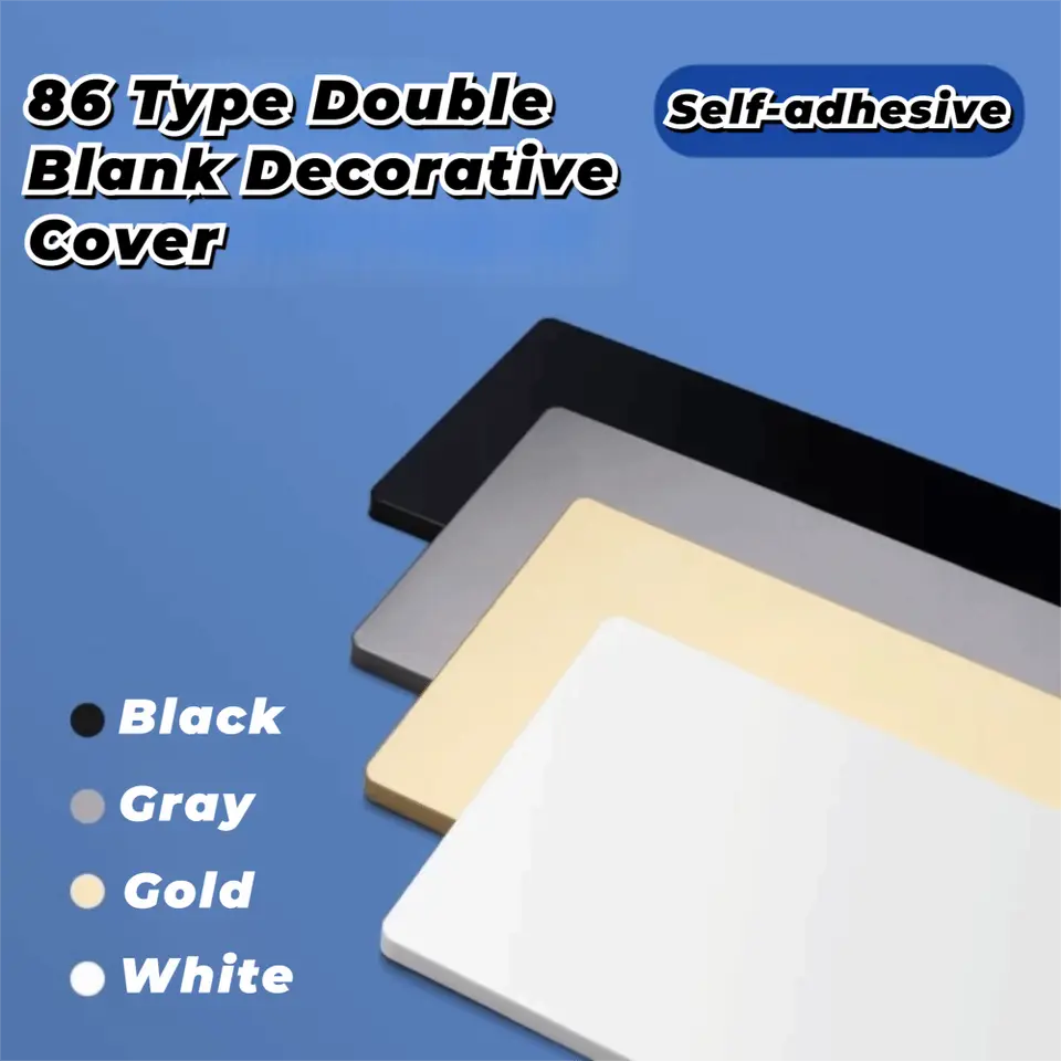 Home Decoration 86 Type Wall Hole Cover Self-adhesive White Panel Decor Cover Switch Socket Cover Plate Electrical Supplies