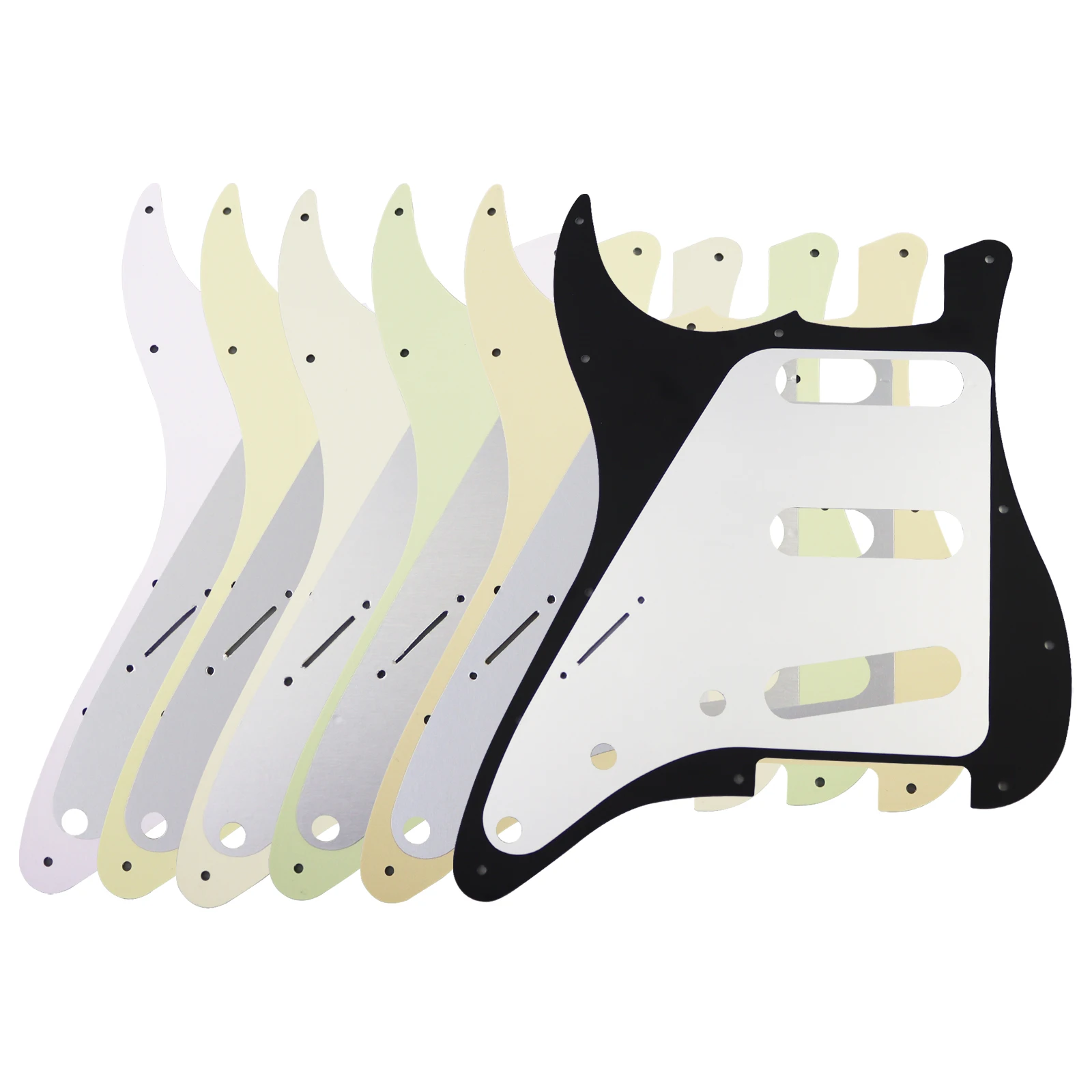 RUKOVA SSS 11-Hole Pickguard, 3-Ply Scratch Plate with Aluminum Foil Shielding, Replacement for American & Mexican Standard  St