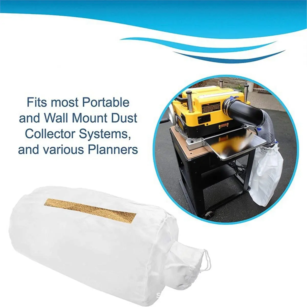 Nuevo en 2026, 2 Bolsas Recolectoras de Polvo con Abrazadera, Bolsa de Filtro Universal para Aspiradora de 4'' - para DW735, DW734, Grizzly, , Shop