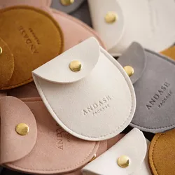 Wholesale Custom 8*8cm Microfiber Jewelry Pouch Bags With logo High Qantity Jewelry Pouch Earrings Necklace Bracelet Packing Bag