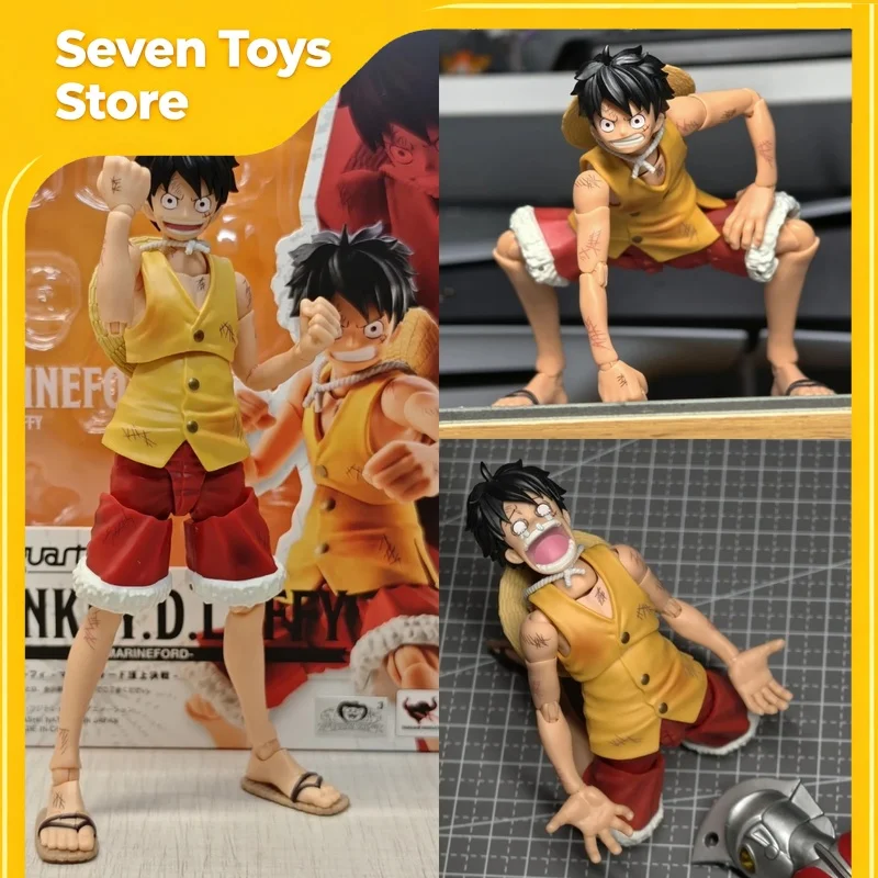 

Anime One Piece S.H.Figuarts Monkey D Luffy Marineford Action Figure Movable Joints Toy Collectible Desktop Decor Model Toy Gift