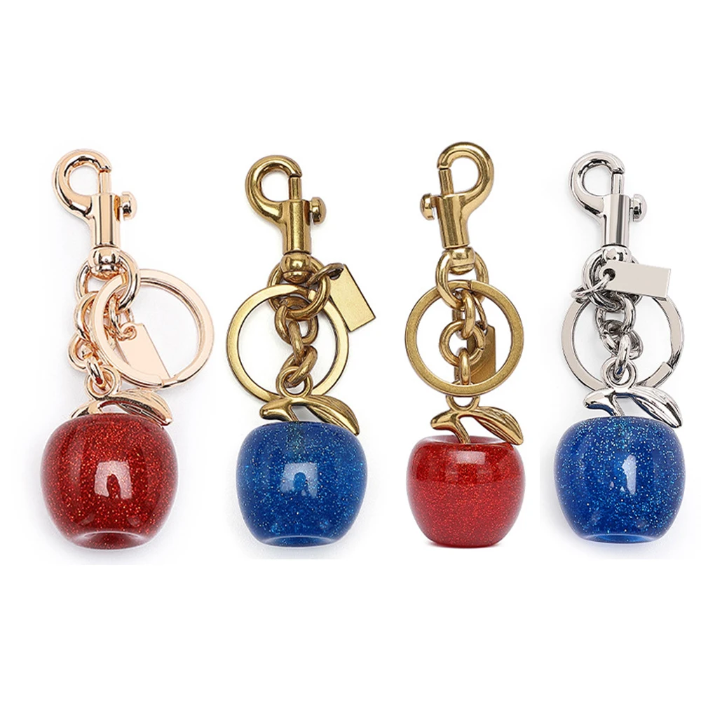 Cherry Keychain Decoration Blue Cherry DIY Craft Accessories Bag Pendant Keyring Bag Decoration Cherry Pendant