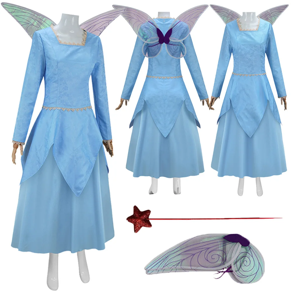 

Fantasia Fairy God Mother Cosplay Blue Dress Cartoon Monster Disfraz Costume Women Fantasy Halloween Carnival Party Clothes