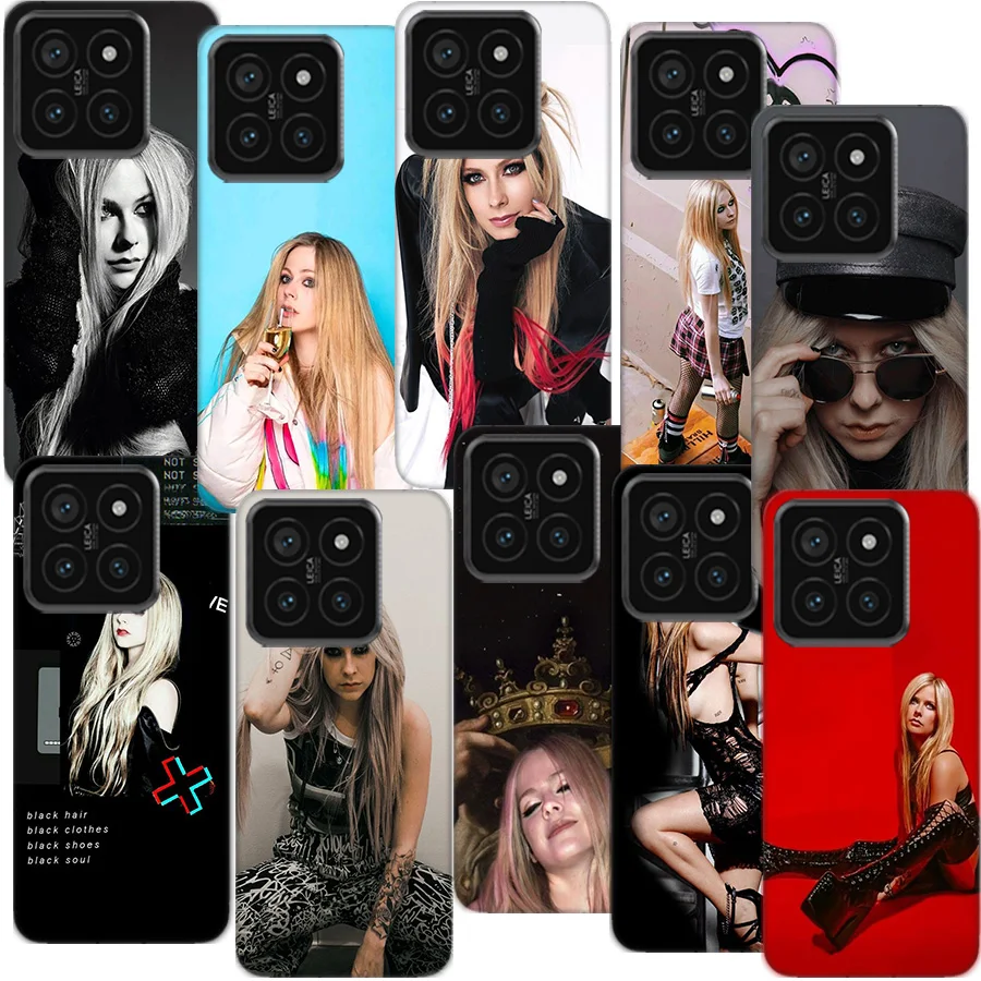 Singer Avril Lavigne Clear Phone Case For Xiaom Mi 12 12T 11T 10T 9T 13 11 10 9 8 Lite CC9 CC9E Pro 6X 5X A1 A2 A3 Cover Coque