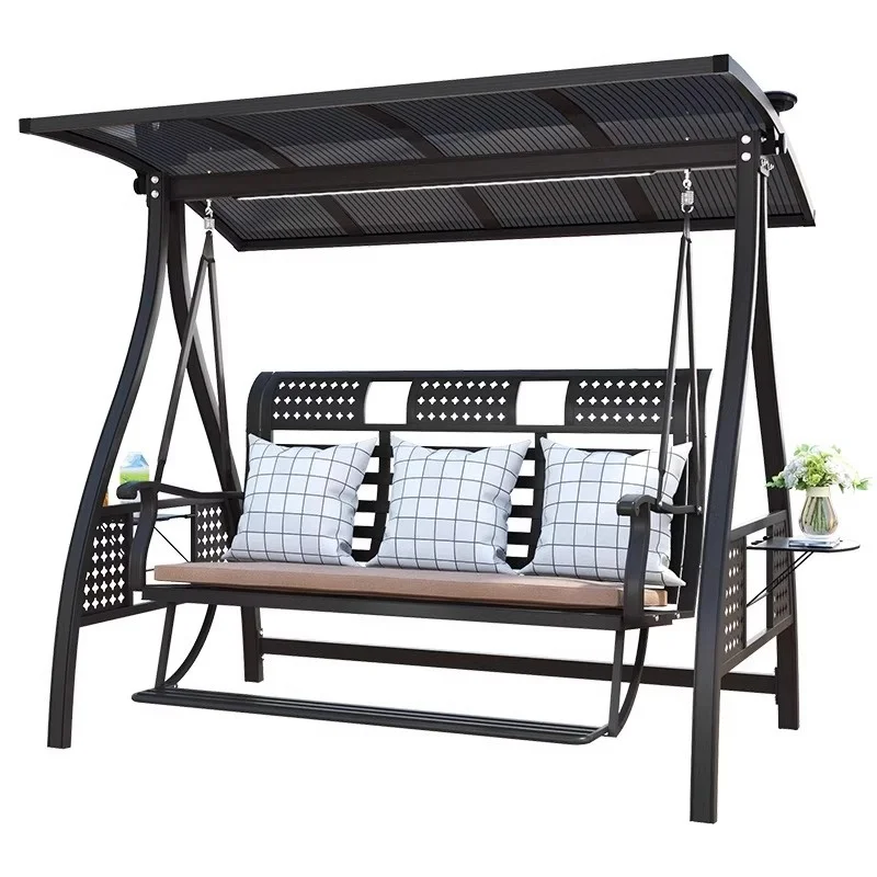 Outdoor Double Rocking Chair Hammock Internet Celebrity Waterproof Sunproof Leisure Hanging Swing for Home Villa Garden Patio