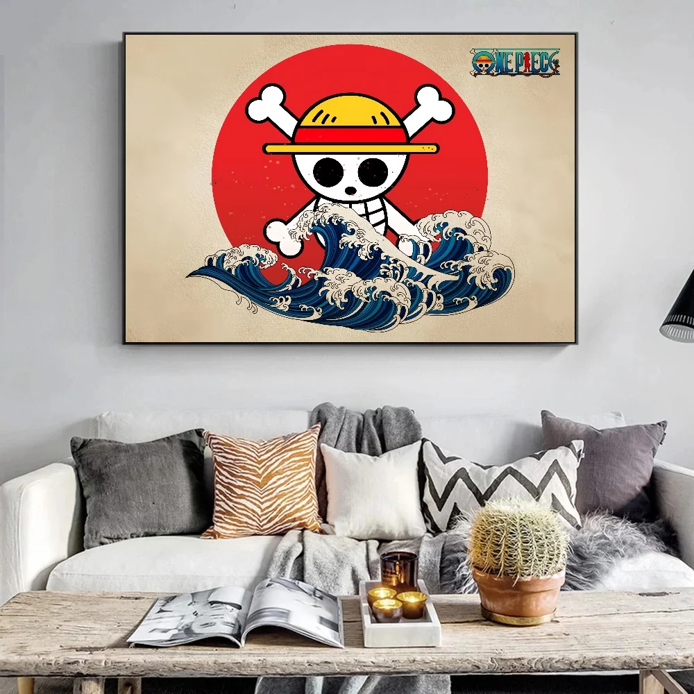 

Classic Japanese Anime One Piece Monkey D Luffy Canvas Wall Art Paintings Printed Poster Living Room Home Decoration No Frame