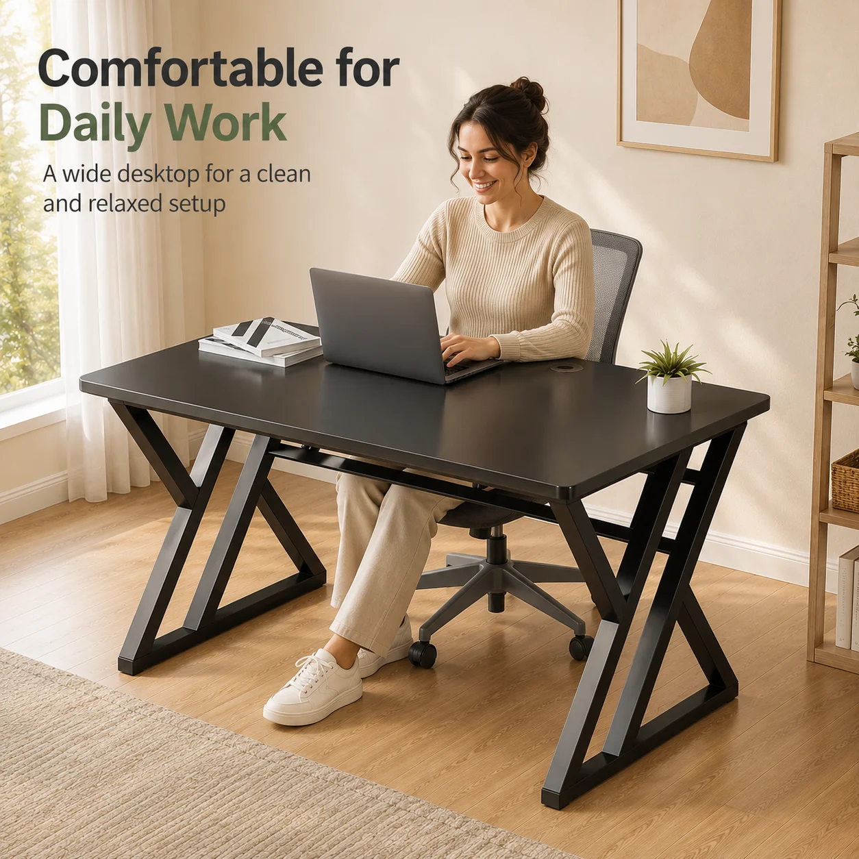 AOLIVIYA Gaming Table PC Computer Desk Office Study Mesa Long Sub Bedroom Student Writing Home Desktop Simple