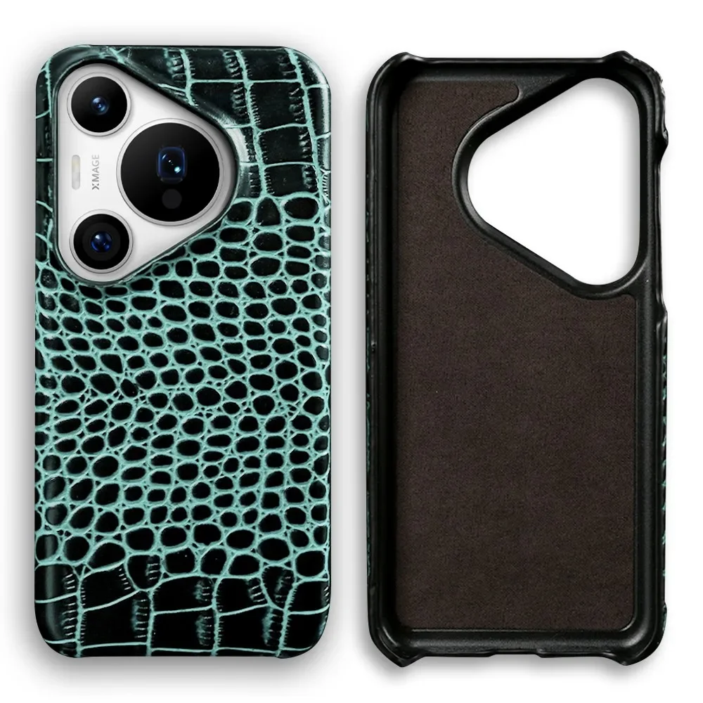 Genuine Leather Cover Phone Case For Huawei Pura 70 Ultra 70Pro p60Pro p30 Lite Mate50 Mate40 P50 Cowhide Fundal Back Shell capa