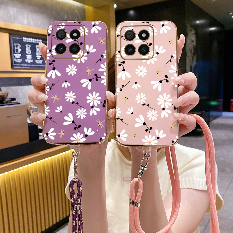 14 Simple Flower Luxury Plating Phone Case For Xiaomi 14 14Pro 13 13Pro 11Pro 12 12S 12TPro 12X 12T 11 11T Civi 4Pro 3 2 Cover