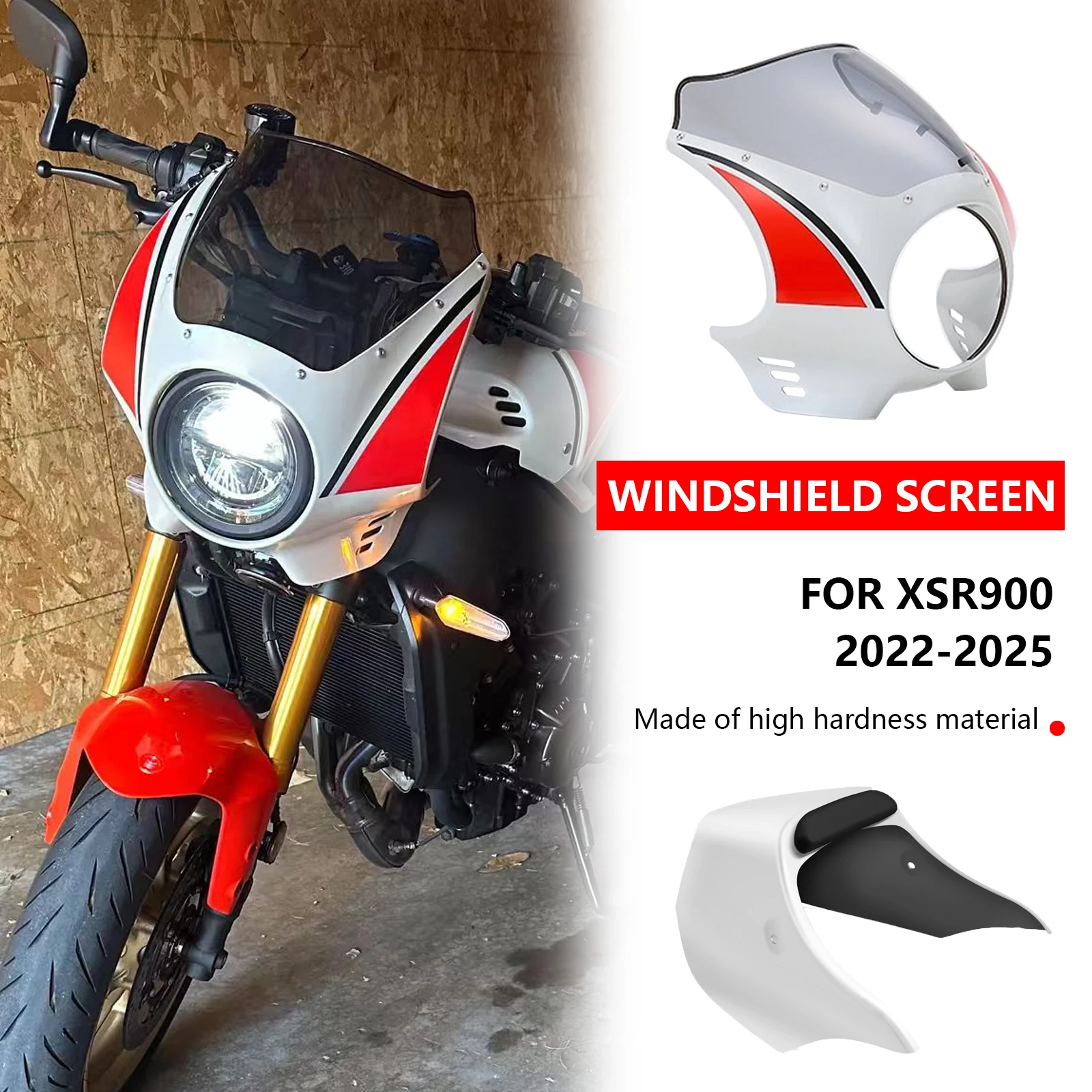 

For XSR900 2022-2025 Motorcycle windshield retro headlight windshield deflector protective deflector front fairing accessories