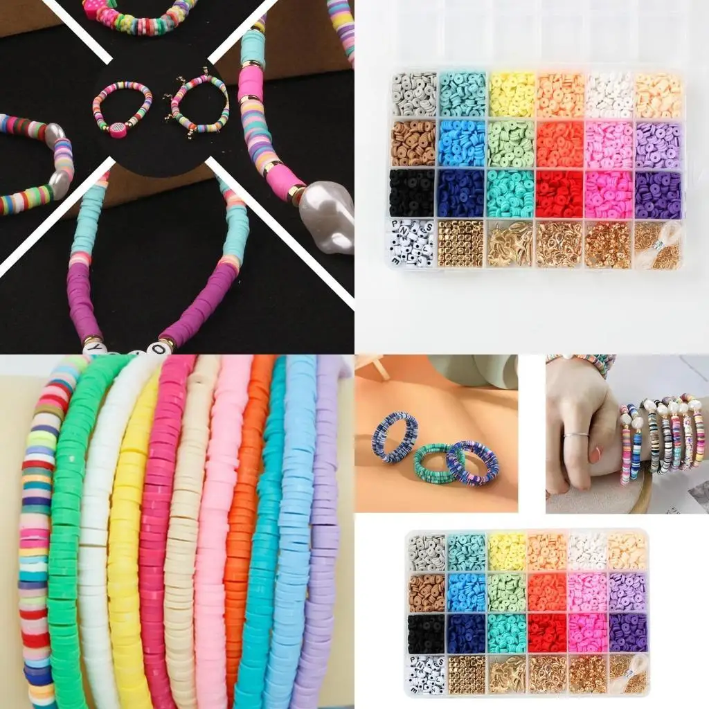 

R1WE 24 Grids Mixed Beads for DIY Making Necklaces Bracelets Craft Set