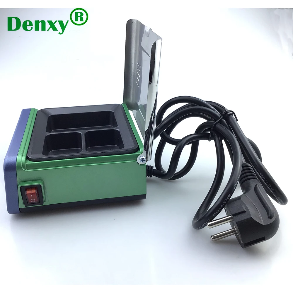 Denxy Dental Wax Pot Dental Lab Equipment Wax Heater 3-well Wax Heating Analog Dipping Pot Dental technician equipment