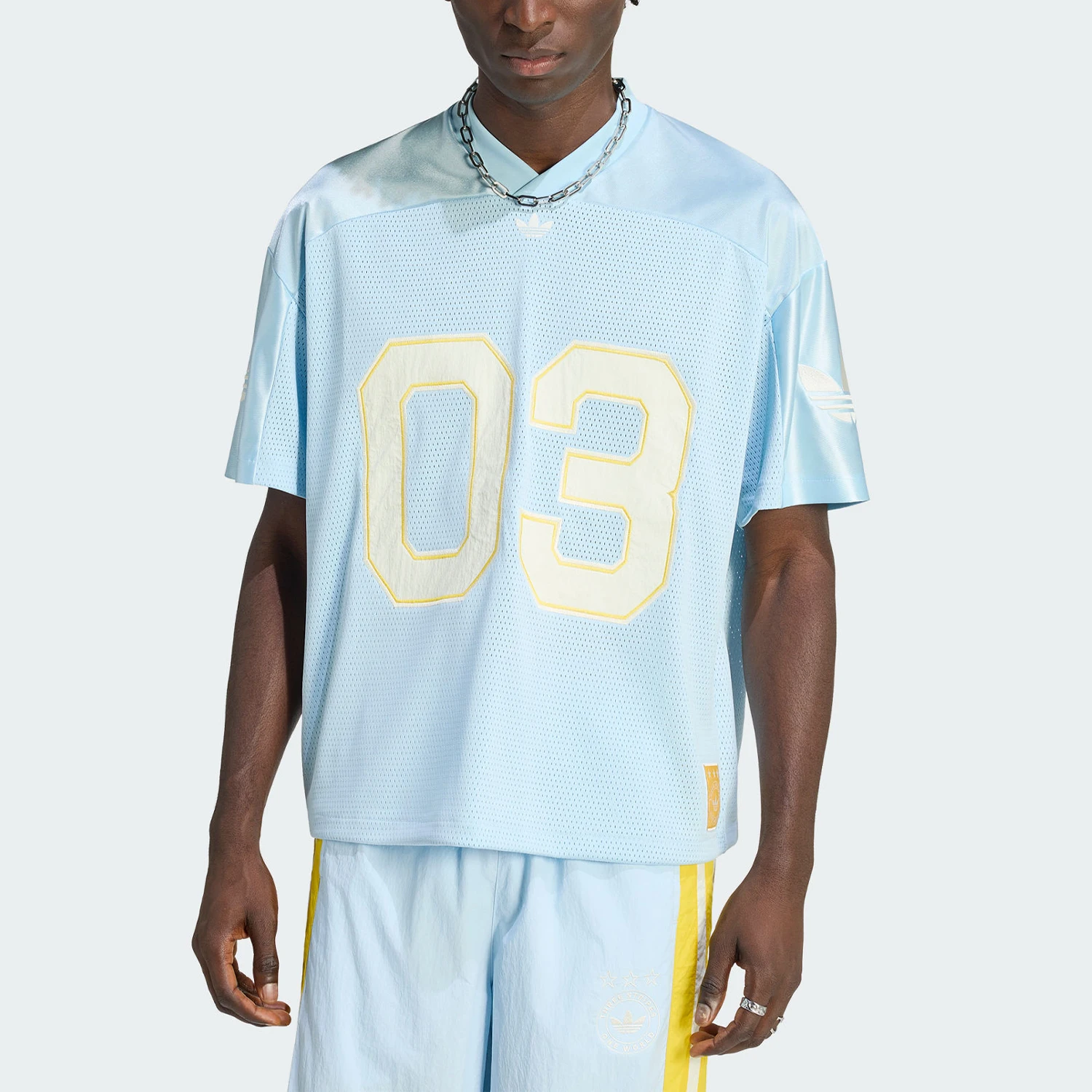 Adidas genuine clover men's retro V-neck jersey short sleeved T-shirt KU3878