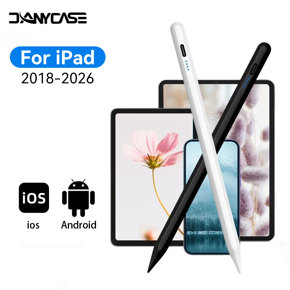 Stylus For Apple Pencil 2026 iPad Air 11 13 M2 M3 Pro 13 11 M4 M5 5/6/7/8/9/10th/11th Gen Air 4 Air 5 with Palm Rejection Stylus