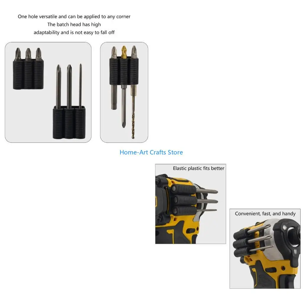 Y3NA Drill Bit Holder Tool Holsters for Power Drill Driver Adhesive Fasteners Replace