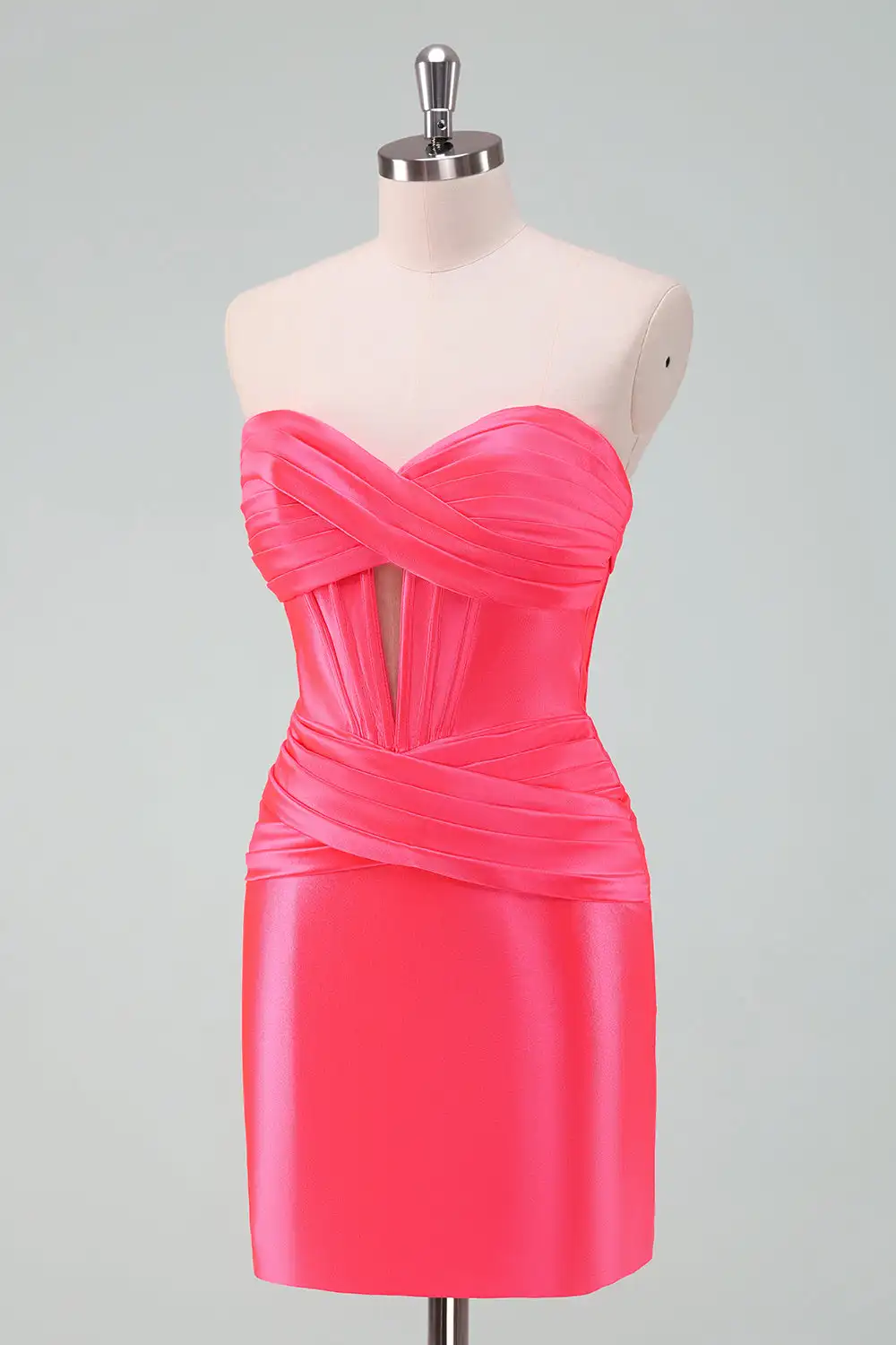 Sharon Said Homecoming Dress Elegant Sheath Sweetheart Satin Corset Cut-out Dubai Mini Cocktail Prom Party Gown RM168 Customized - view 4