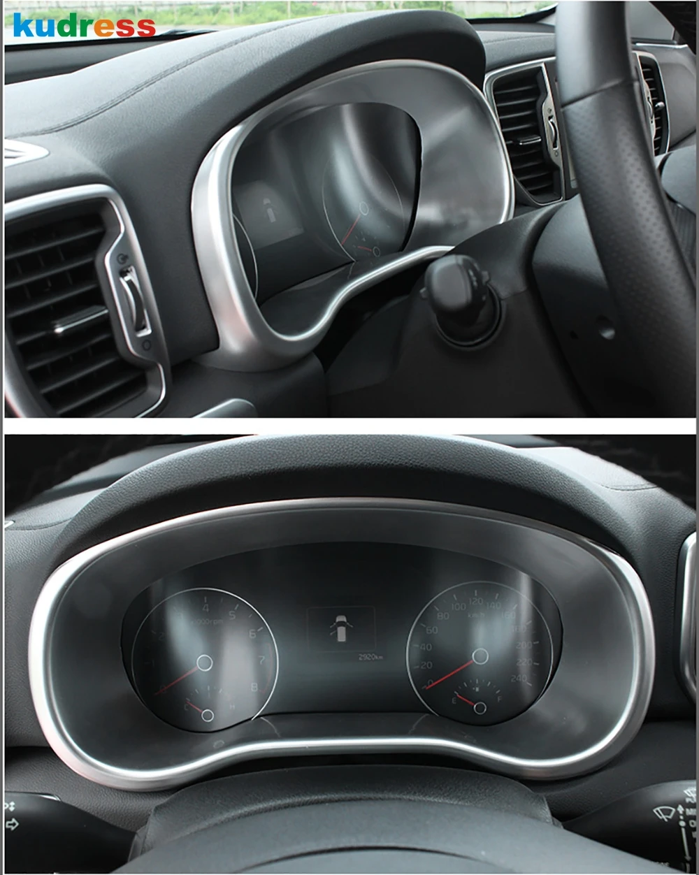 For KIA Sportage 2017 2018 2019 2020 Matte Car Console Dashboard Instrument Panel Frame Cover Trim Interior Accessories