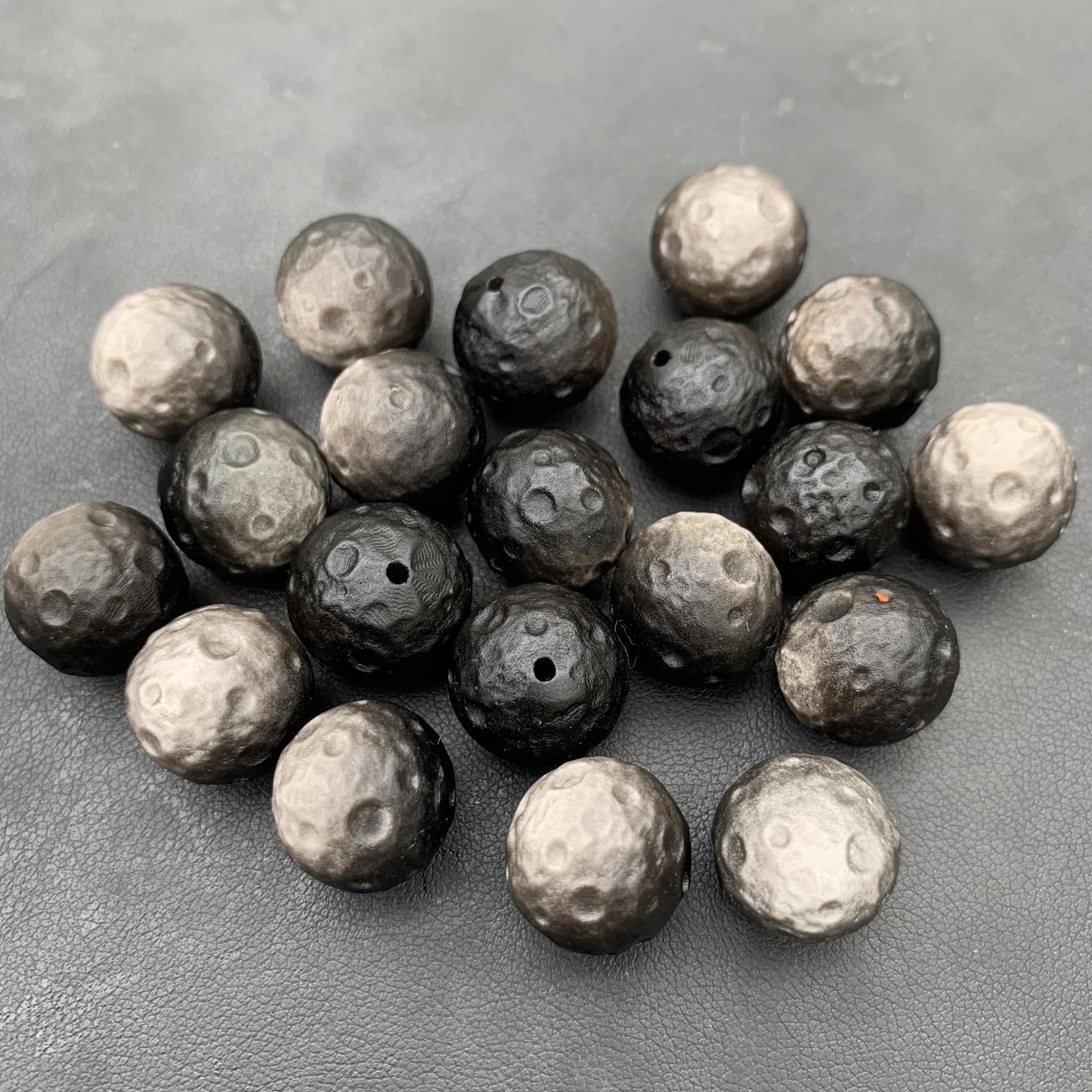 Natural Silver Obsidian stone crystal moon shaped Beads for bracelet DIY