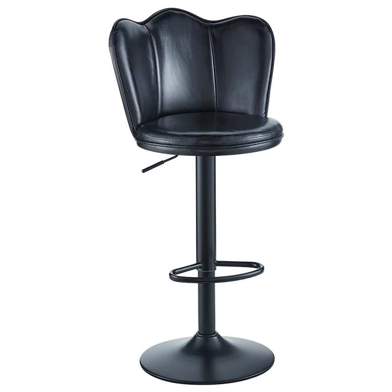 

Modern fashion design snack swivel counter stool leather scallop bar chair