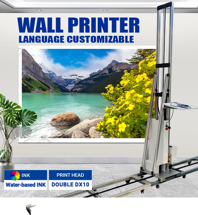 TH-WP200W Новая модель настенного принтера с двойной головкой DX10, высокоскоростная печать, настенный промышленный класс для делового использования