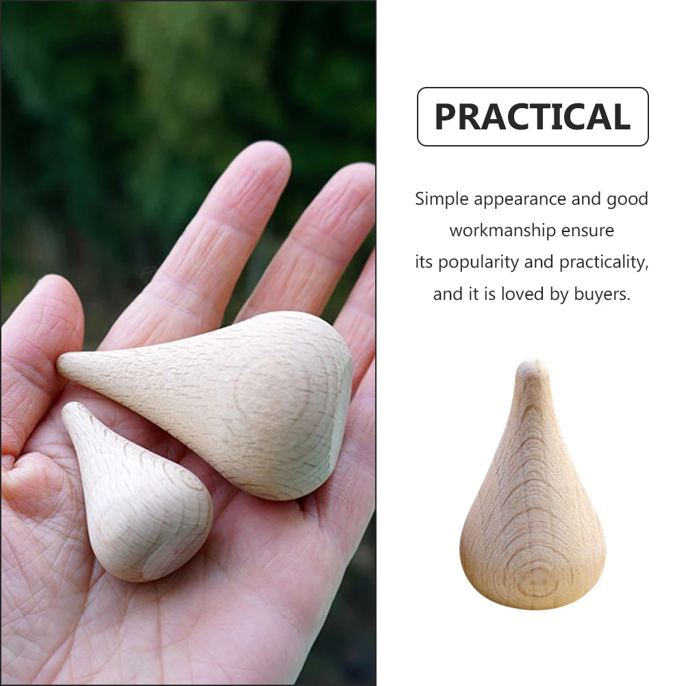 

8 Pcs DIY Painting Water Drop Models Beech Wood Craft Decoration Unpainted Creative Art Supplies Wooden Decor School Accessories