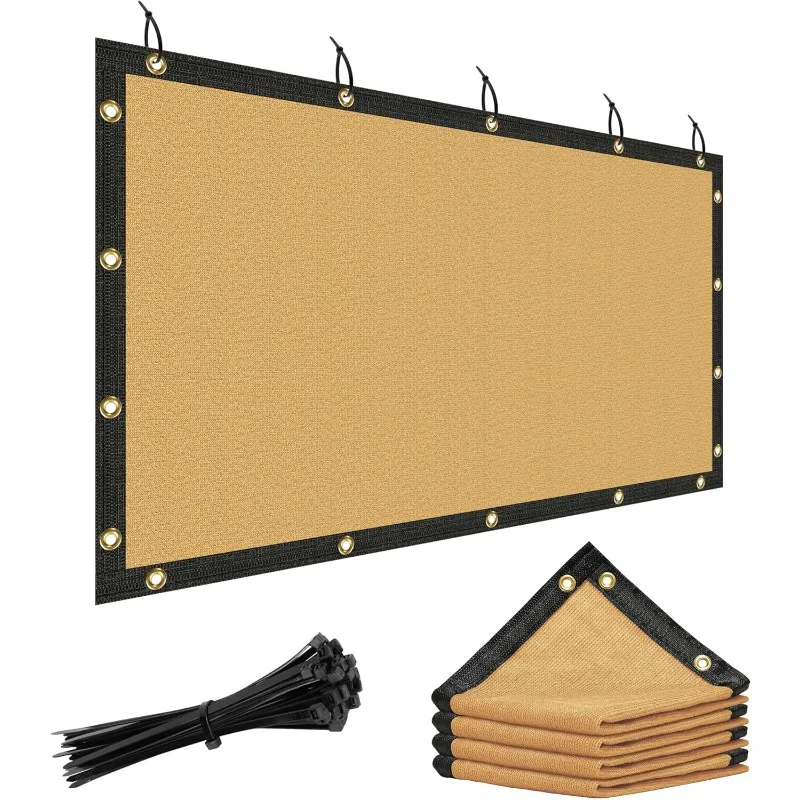 

ShadeMart 8' x 15' SandBeige 90% Shade Cloth, Custom Size Shade Tarp for Dog Kennel Cover, Fence Privacy Screen, Greenhouse, Chi