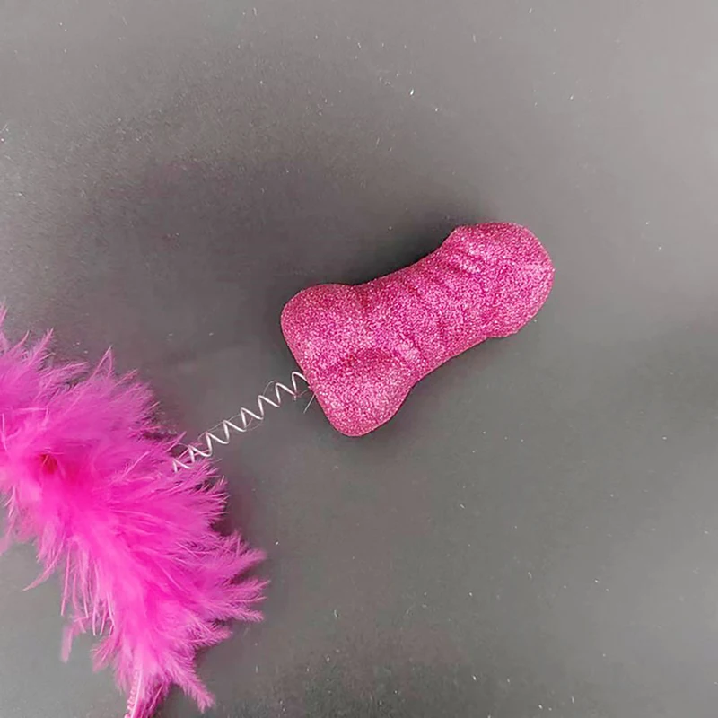 NewStyle العازبة حزب عقال أحمر وردي مثير رباط شعر العروس لتكون الزفاف دش سعيد الدجاجة حزب ديكور صور الدعامة