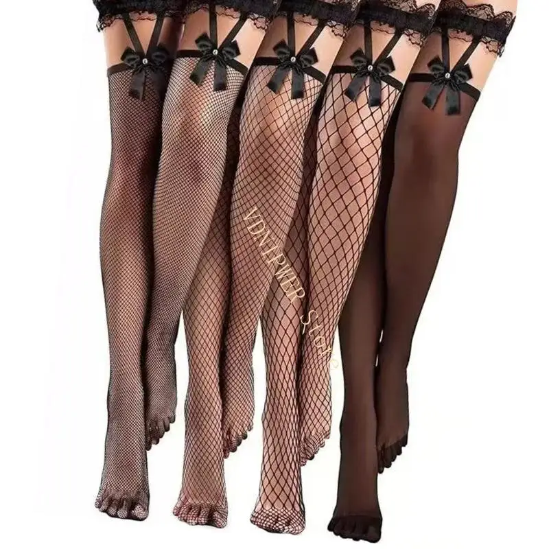 Suspender ถุงน่องลูกไม้เหนือเข่าถุงเท้า Garter เข็มขัดต้นขาสูงถุงเท้า D08E