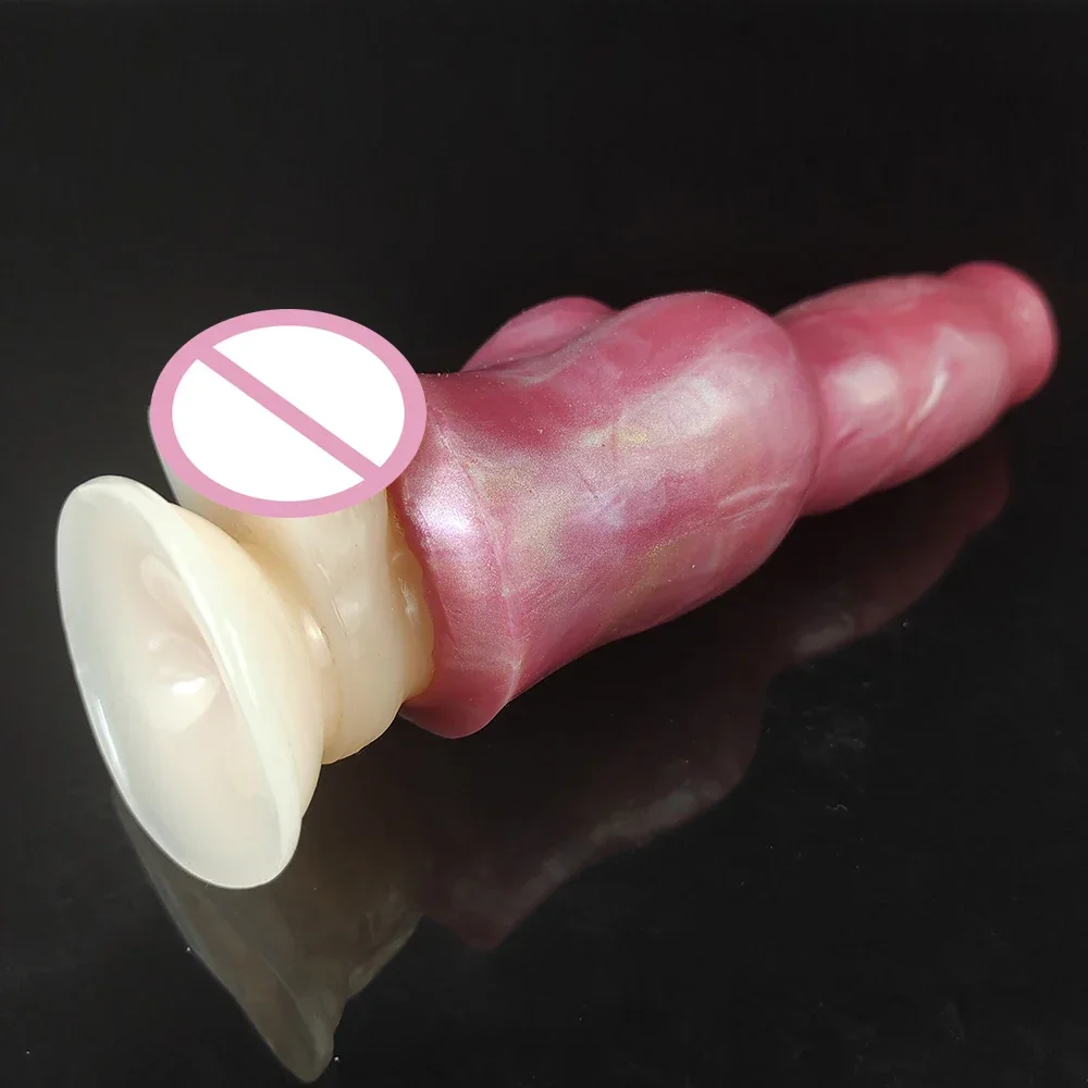 Silicone Dog Knot Penis Sleeve Wearable Dick Sheath Cock Enlargement & Extender Condom Couples BDSM Toys Game Male Masturbator