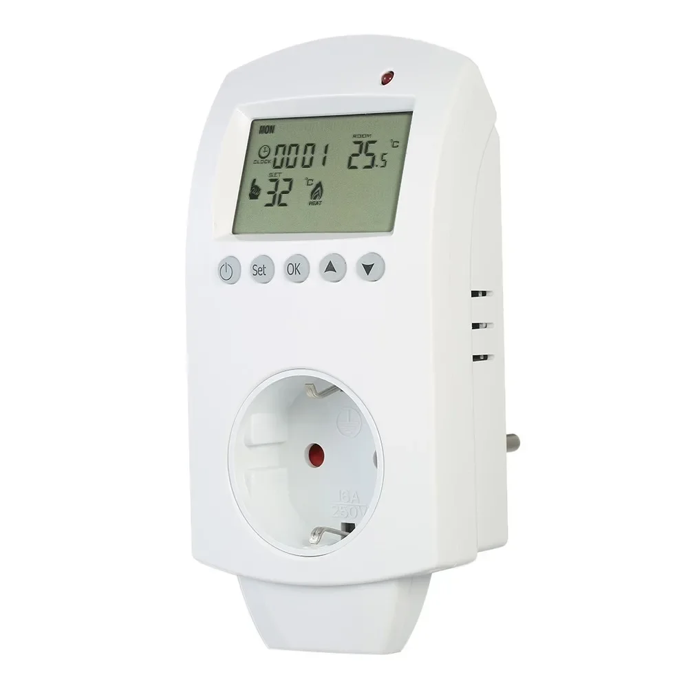 

Weekly Programmable Underfloor Heating Thermostat Room Temperature Controller Thermostat Programmable Plug In Thermostat 16A