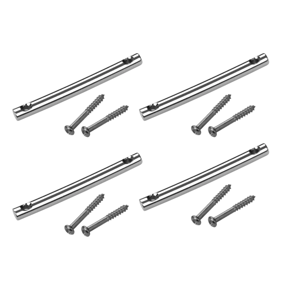 4PCS Black/Silver String Retainer Bar Metal 48mm(1.89in) Headstock String Trees Guitar String Retainer For Electric Guitar