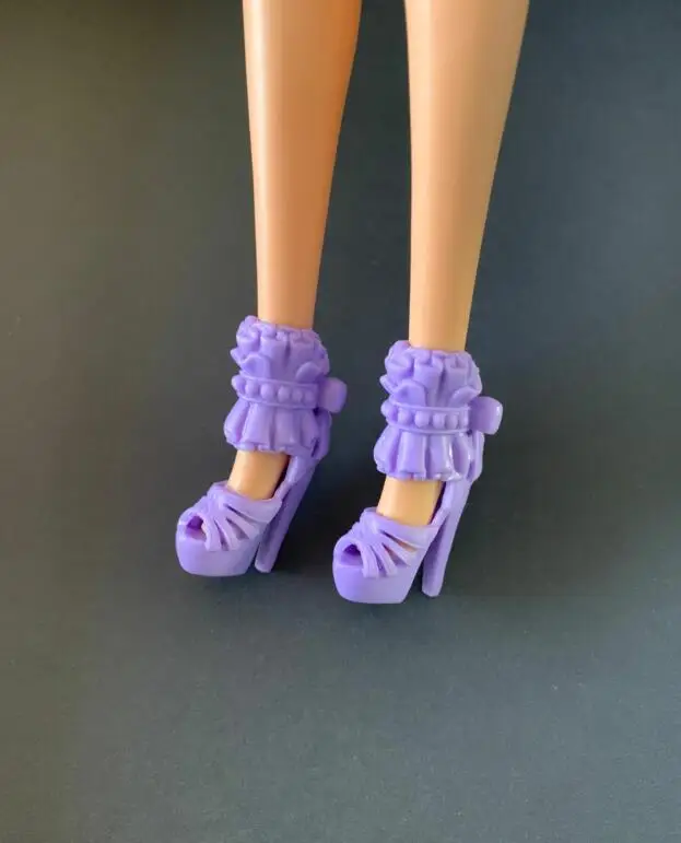 New styles Doll shoes high heel boots flat shoes toy blue yellow red purple for your BB 1/6 dolls A199a