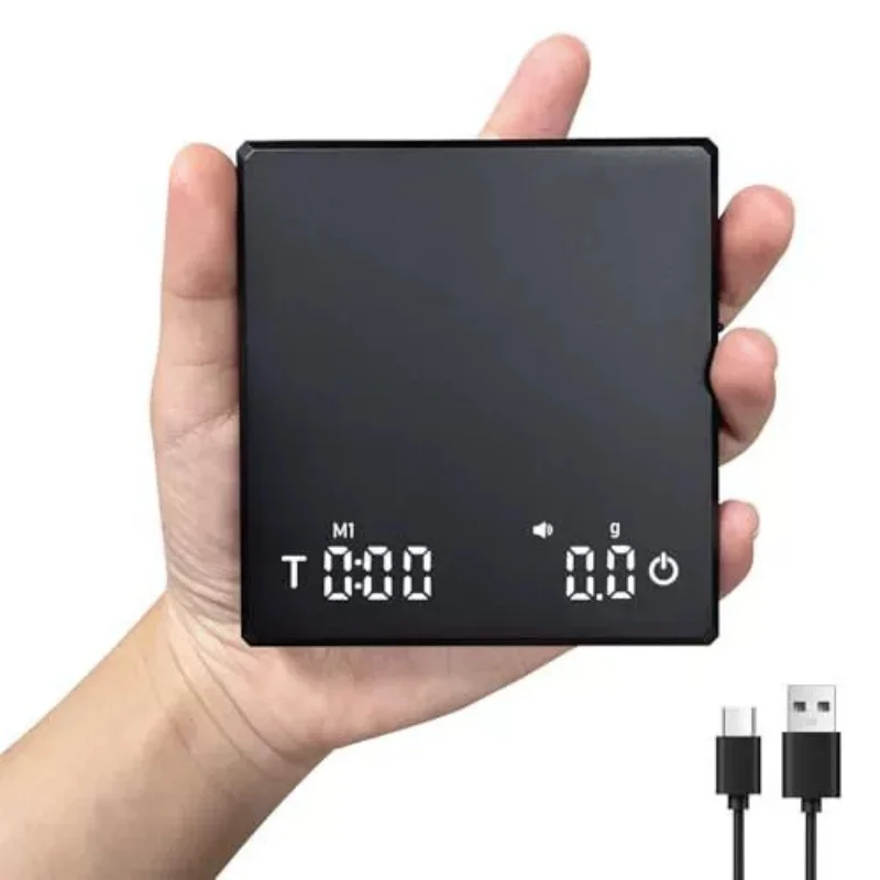 

Mini Electronic Coffee Scale Smart Powder Water Ratio USB Silicone Pad High Quality Precision Professional Kitchen Coffee Tools