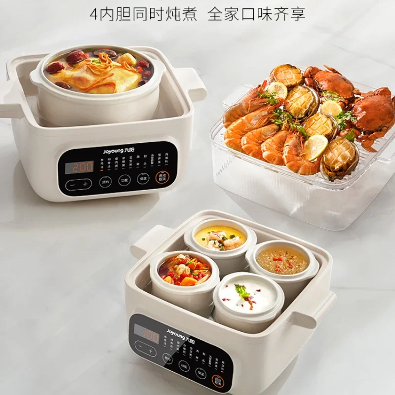Electric Ceramic Stew Pot for Household Use, Congee Bird's Nest, Complementary Food, Stew Maker for Soups and Stews