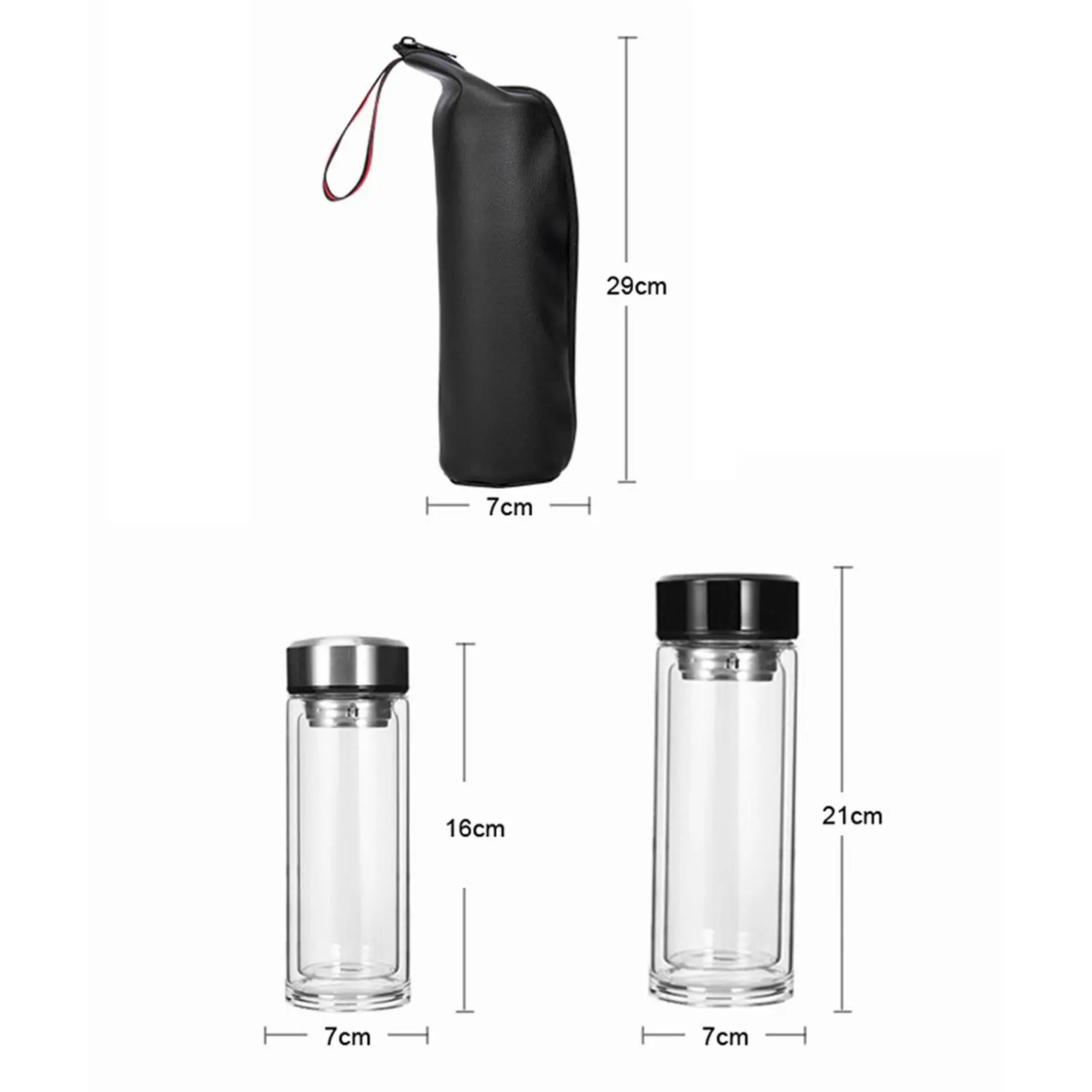 Reusable PU Leather Cup Sleeve Portable Holder Iced Coffee Sleeves Insulator Cover for Water Bottle
