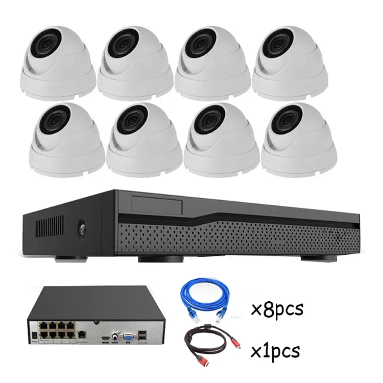 กล้องวงจรปิดไอพี 5 ล้านพิกเซล 4 8 ช่อง และระบบความปลอดภัย NVR CCTV