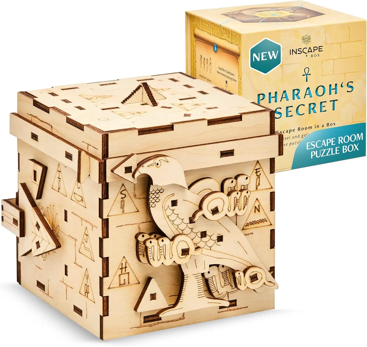 

Pharaoh ́s Secret Puzzle Box - Escape Room in A Box для взрослых - Cluebox - Головоломки для взрослых - Коробки-головоломки со скрытой Com