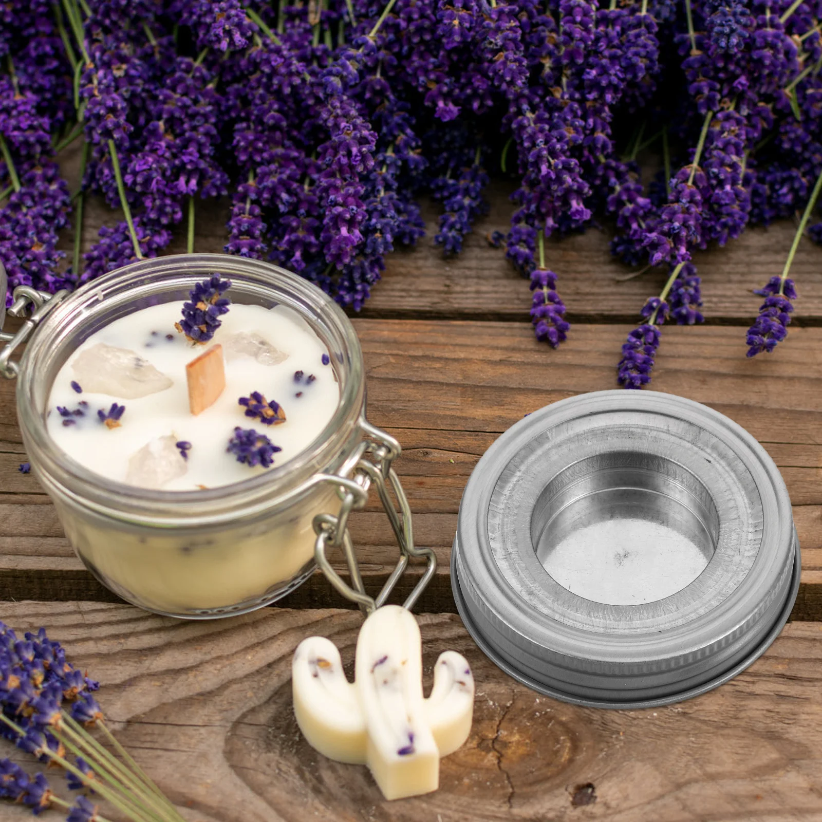 

1 Set Stainless Steel Tea Light Holder Insert Fits Regular Mouth Mason Jars For Diy Decor Kitchen Bathroom Patio Use