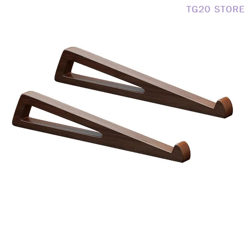 1Set Wooden Foldable Laptop Stand Adjustable Ergonomic 12° Angle Cooling Design For Notebook Tablet